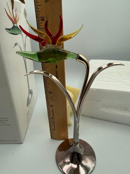 VTG Shannon Crystal Bird of Paradise Crystal Sculpture by Godinger /ro