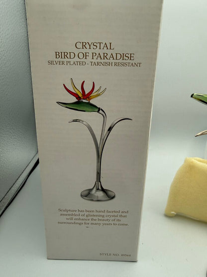 VTG Shannon Crystal Bird of Paradise Crystal Sculpture by Godinger /ro