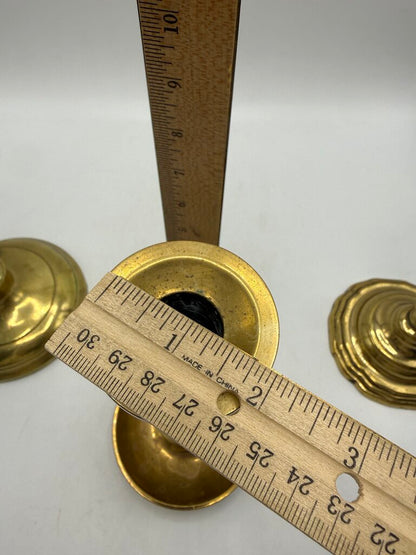 VTG Set of 3 Brass Assorted Candlestick Holders 8”-10” Tall /rw