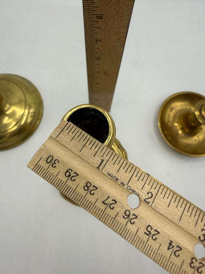 VTG Set of 3 Brass Assorted Candlestick Holders 8”-10” Tall /rw