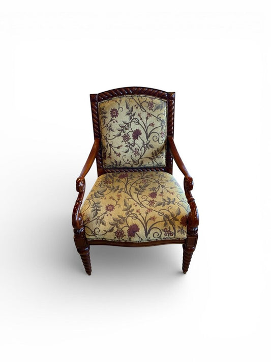 Floral Upholstered Lounge Chair