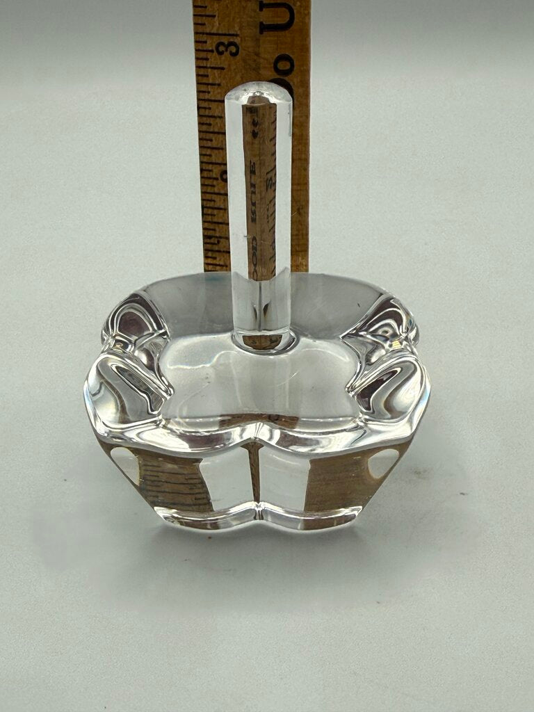 Orrefors Crystal Clear Ring Holder Made in Sweden Signed /ro