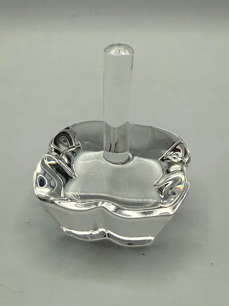 Orrefors Crystal Clear Ring Holder Made in Sweden Signed /ro