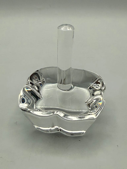 Orrefors Crystal Clear Ring Holder Made in Sweden Signed /ro