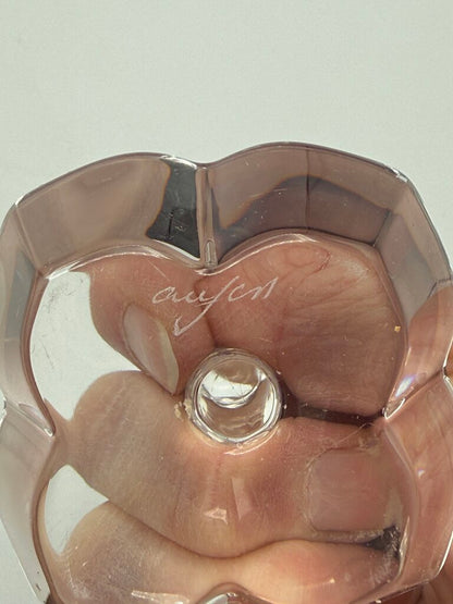 Orrefors Crystal Clear Ring Holder Made in Sweden Signed /ro