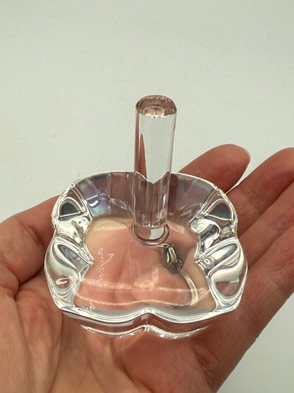 Orrefors Crystal Clear Ring Holder Made in Sweden Signed /ro