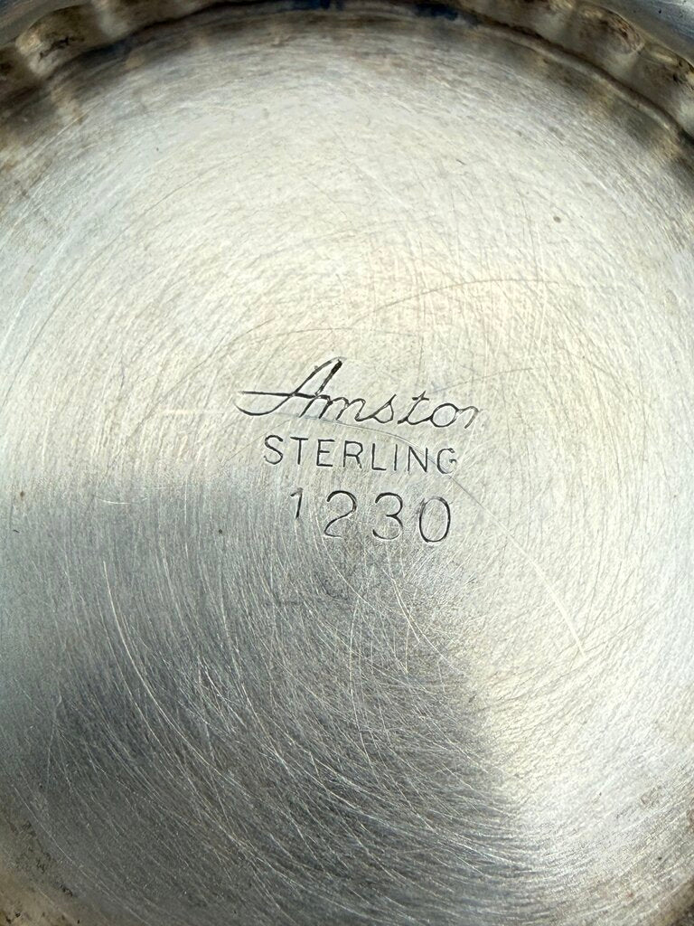 VTG Amston Sterling Silver Brandy Warmer Wood Handle 84 Grams /ro