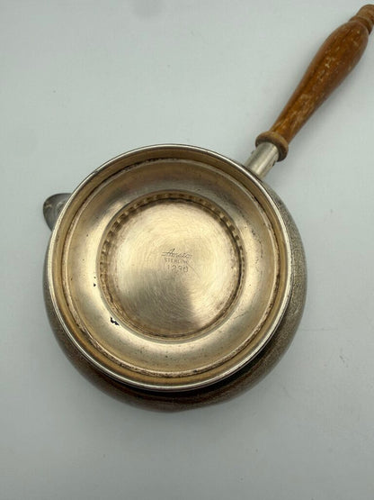 VTG Amston Sterling Silver Brandy Warmer Wood Handle 84 Grams /ro