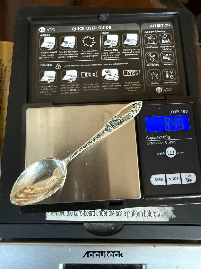 VTG Sterling Silver Souvenir Spoon Yellowstone Park /ro