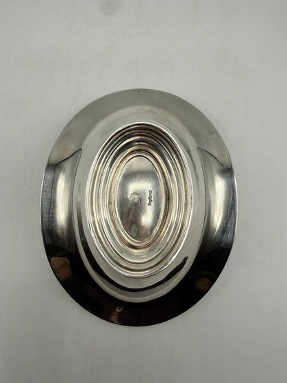 VTG Barker Ellis Silverplate Pedestal Oval Bon Bon Dish England /ro
