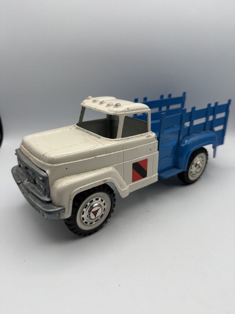 VTG Hubley Blue & White Mighty Metal Farm Stake Truck /rb