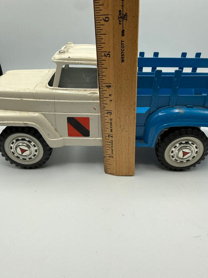 VTG Hubley Blue & White Mighty Metal Farm Stake Truck /rb
