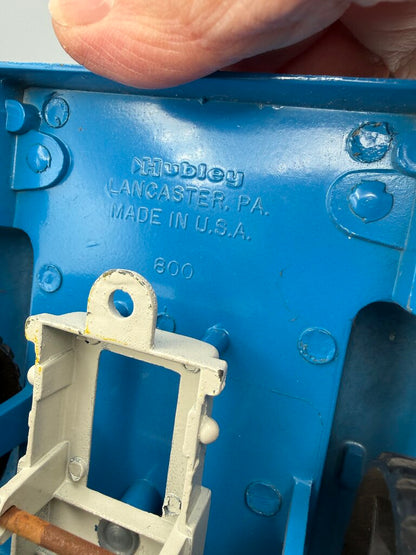 VTG Hubley Blue & White Mighty Metal Farm Stake Truck /rb