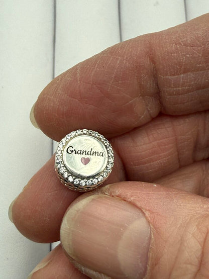 Pandora Sterling Silver Charms Mrs. Wise, Grandma /ro