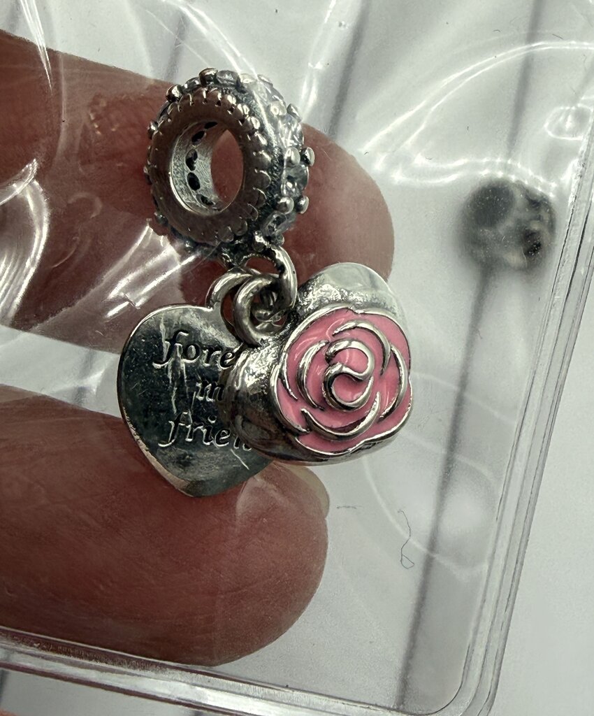 Pandora Sterling Silver set of 3 Mother/Mom/Heart Charms /ro