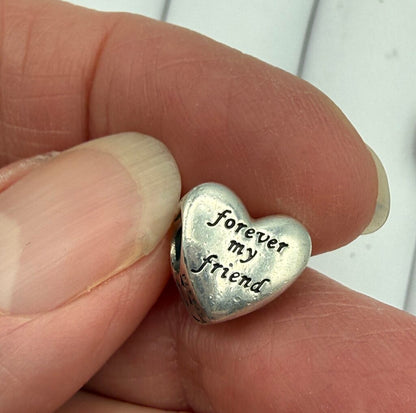 Pandora Sterling Silver set of 3 Mother/Mom/Heart Charms /ro