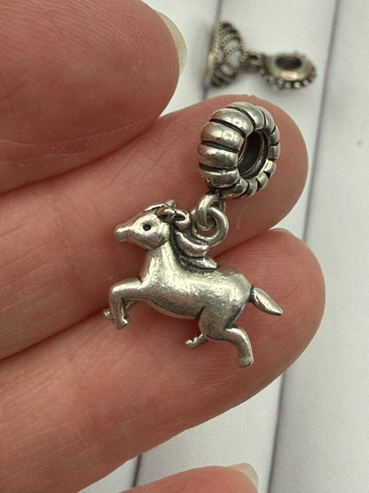 Pandora set of 5 Dangle Charms Sterling Silver Jewelry /ro