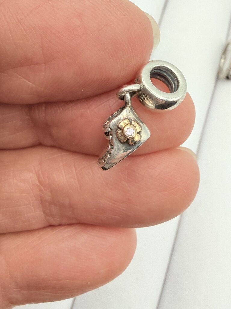 Pandora set of 5 Dangle Charms Sterling Silver Jewelry /ro