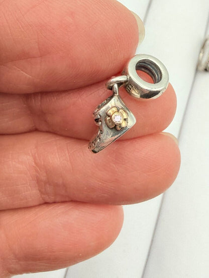 Pandora set of 5 Dangle Charms Sterling Silver Jewelry /ro