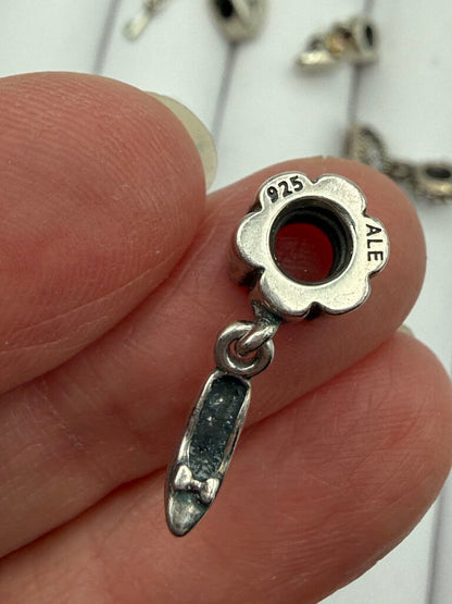 Pandora set of 5 Dangle Charms Sterling Silver Jewelry /ro