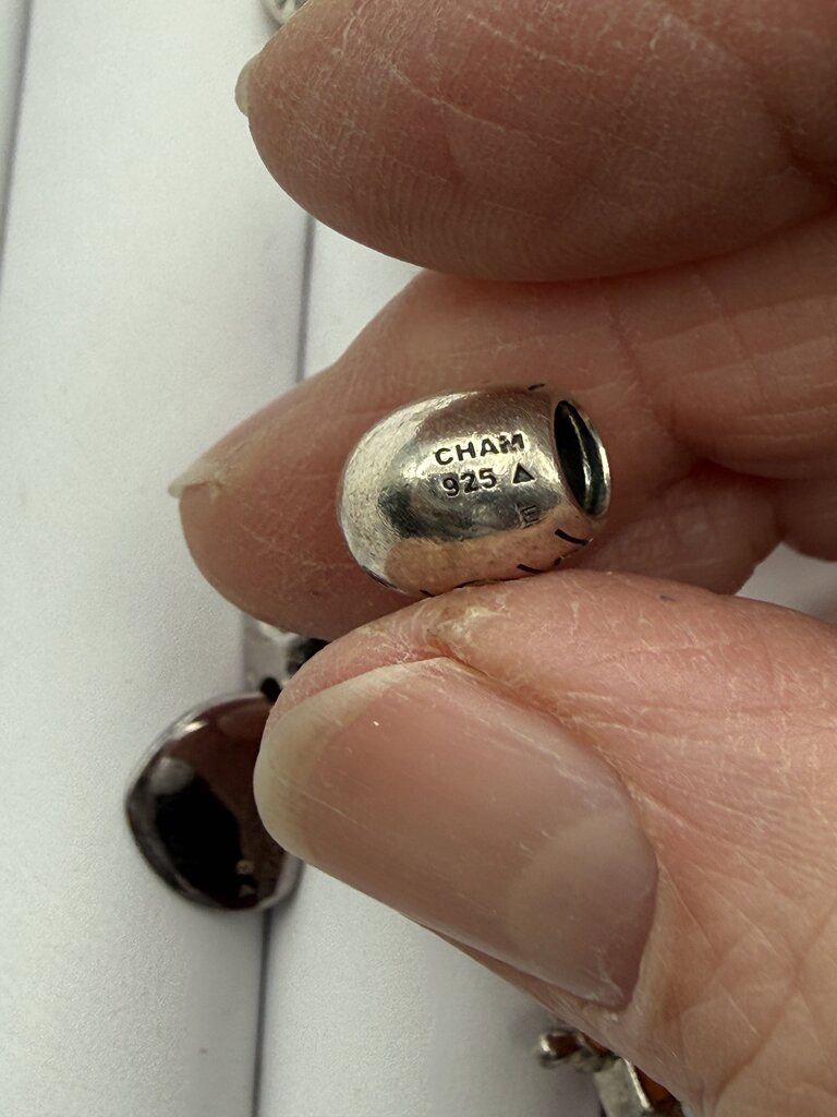 Estate lot of 7 Chamilia Sterling Silver Beads Charm Spacer /ro