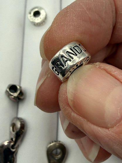 Estate lot of 7 Chamilia Sterling Silver Beads Charm Spacer /ro