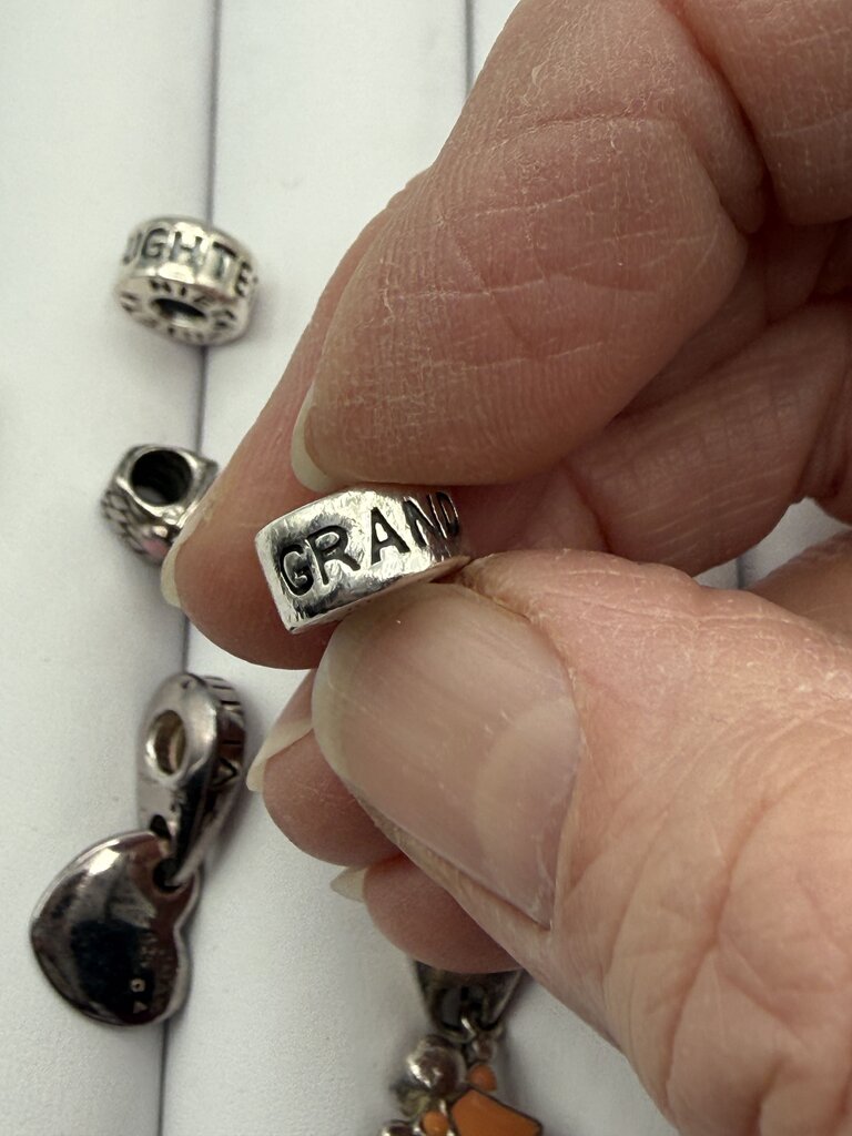 Estate lot of 7 Chamilia Sterling Silver Beads Charm Spacer /ro