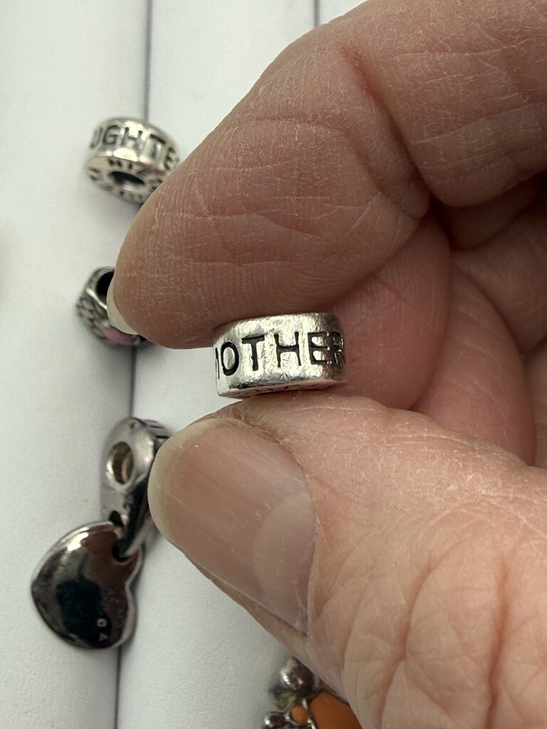 Estate lot of 7 Chamilia Sterling Silver Beads Charm Spacer /ro