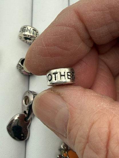Estate lot of 7 Chamilia Sterling Silver Beads Charm Spacer /ro