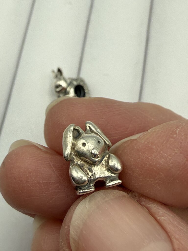 Pandora Sterling Silver Bunny Rabbit Bead Charms /ro