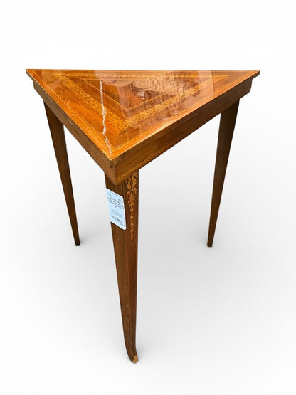 Italian Inlaid Triangle Table (1 of 2)