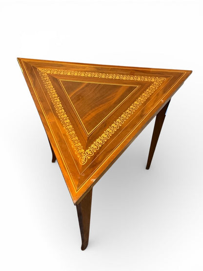 Italian Inlaid Triangle Table (1 of 2)