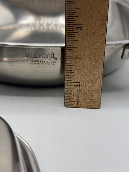 Vintage Aristo-Craft Stainless Steel 11” Square Pan w/lid 18/8 ply /rw