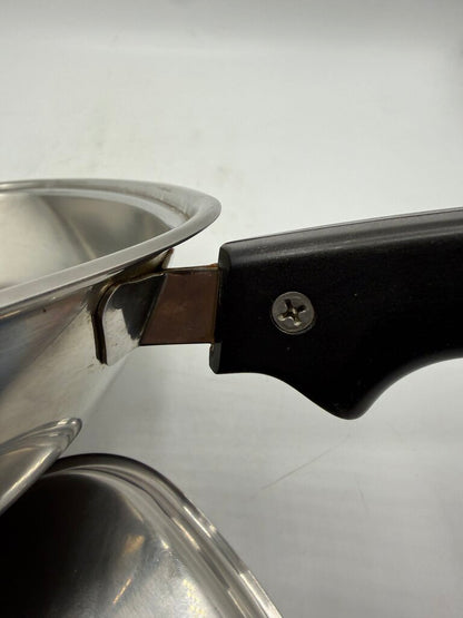 Vintage Aristo-Craft Stainless Steel 11” Square Pan w/lid 18/8 ply /rw