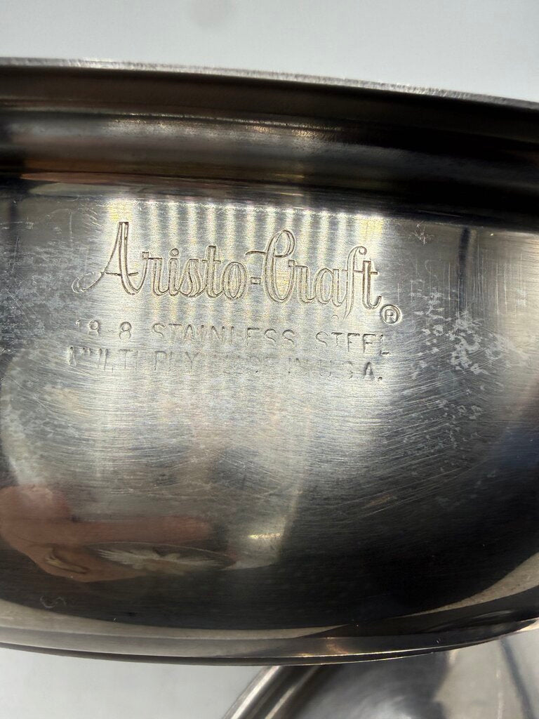 Vintage Aristo-Craft Stainless Steel 11” Square Pan w/lid 18/8 ply /rw
