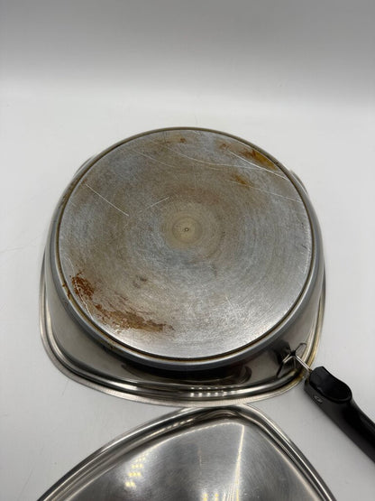 Vintage Aristo-Craft Stainless Steel 11” Square Pan w/lid 18/8 ply /rw
