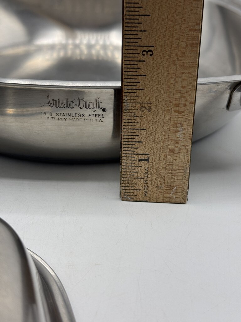 Vintage Aristo-Craft Stainless Steel Pan 8.5” w/lid /rw