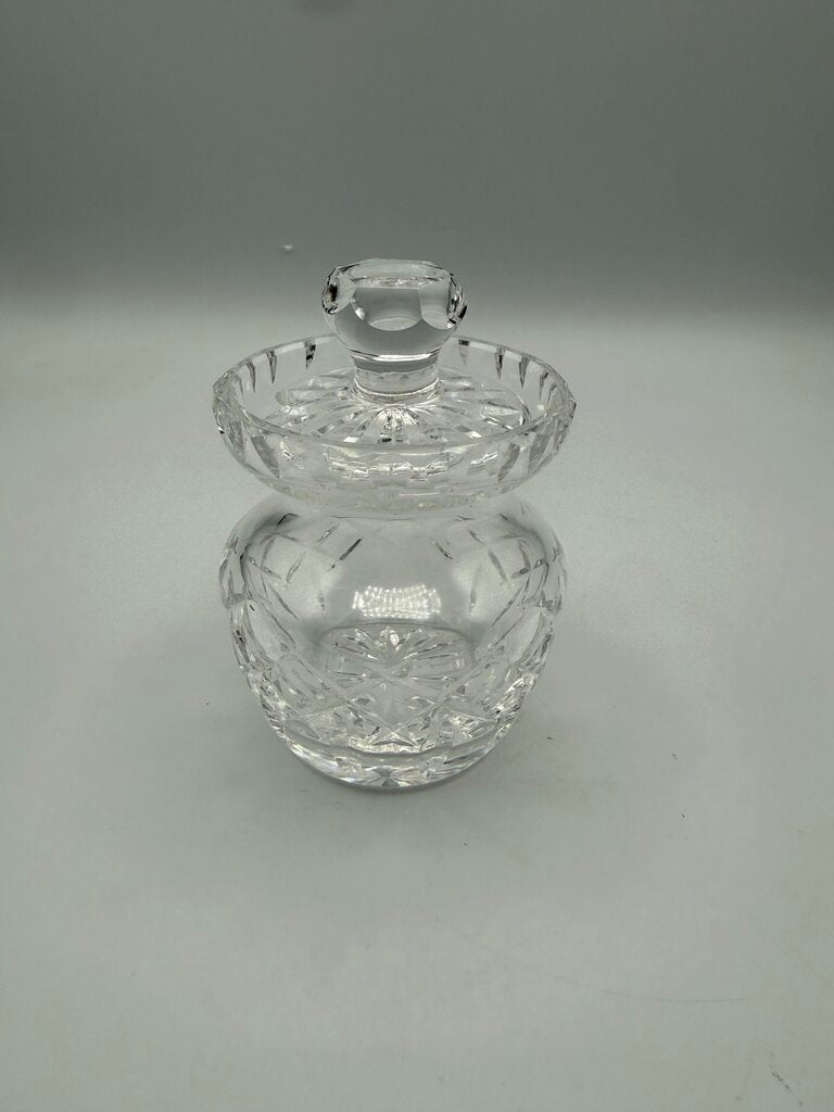 Waterford Crystal Sugar/Condiment Bowl W/lid Ireland /roh