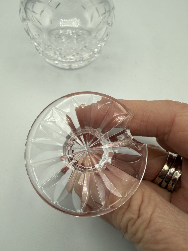 Waterford Crystal Sugar/Condiment Bowl W/lid Ireland /roh