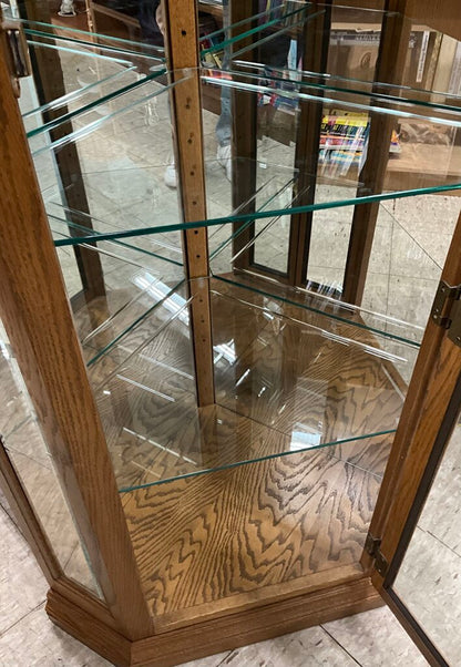 Lighted Corner Curio Cabinet