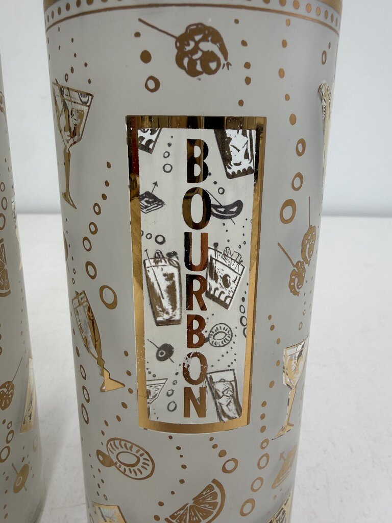 MCM Barware Bourbon & Scotch Glass Decanters /ro