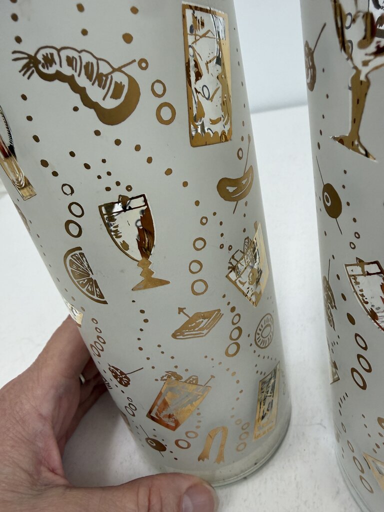 MCM Barware Bourbon & Scotch Glass Decanters /ro