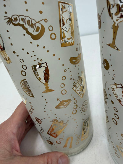 MCM Barware Bourbon & Scotch Glass Decanters /ro