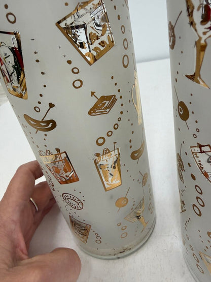 MCM Barware Bourbon & Scotch Glass Decanters /ro