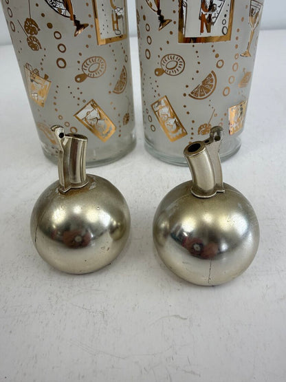 MCM Barware Bourbon & Scotch Glass Decanters /ro