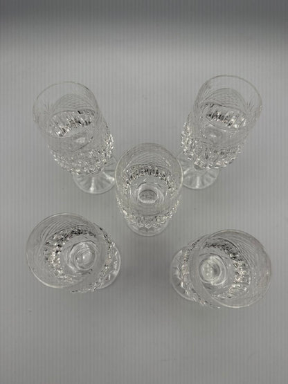 Slieve Donard by Tyrone Crystal Wine/Sherry Glass set of 5 /roh