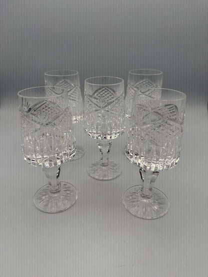 Slieve Donard by Tyrone Crystal Wine/Sherry Glass set of 5 /roh