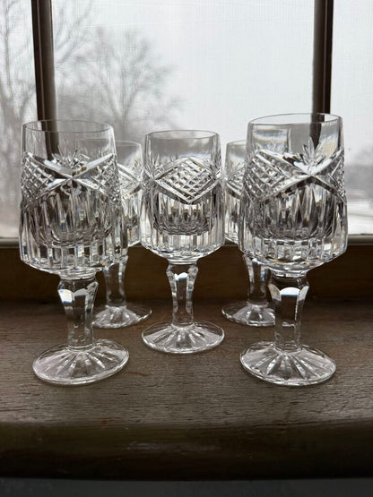 Slieve Donard by Tyrone Crystal Wine/Sherry Glass set of 5 /roh