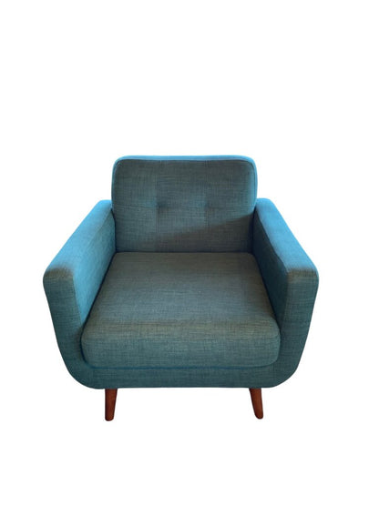 Bobs Discount Furniture Mid Century Style Blue Chair