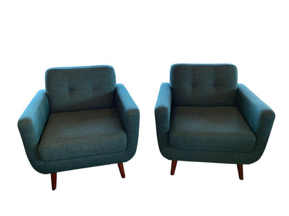 Bobs Discount Furniture Mid Century Style Blue Chair